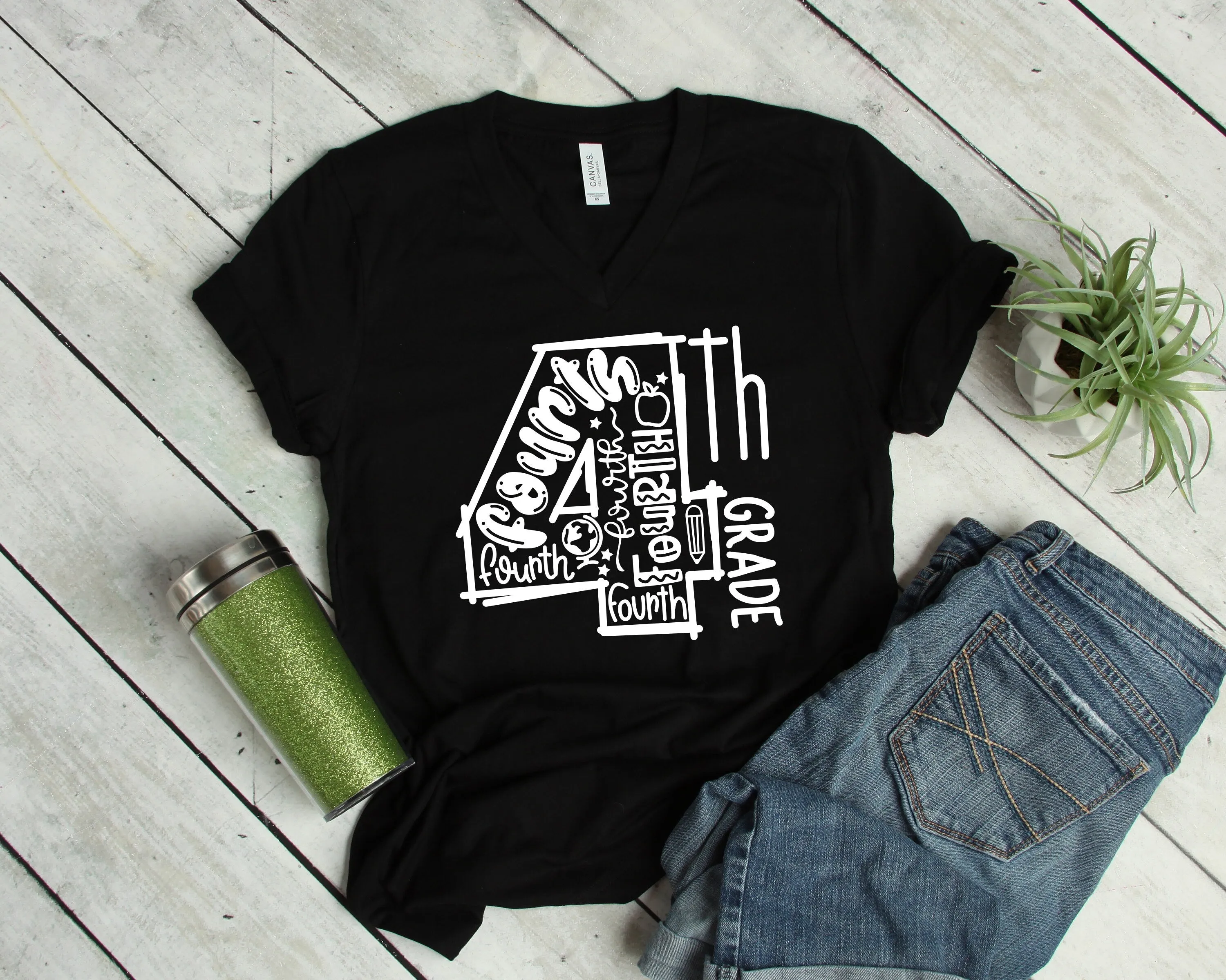 4th Grade Teacher Shirt - Fourth Grade Teacher T Shirt - Teacher Back to School Shirts - Grade Level Shirts  - Grade Four Team