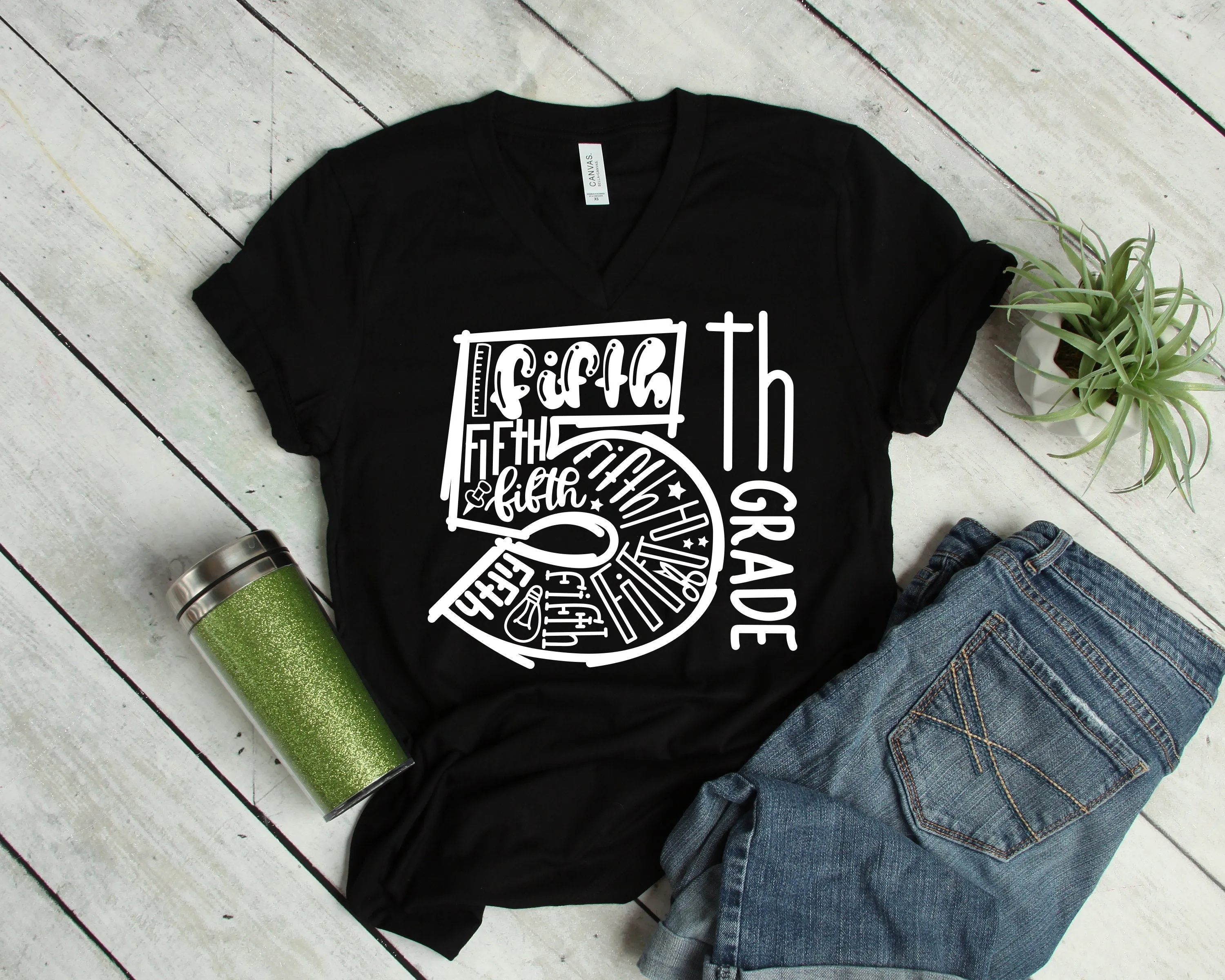 5th Grade Teacher T Shirt - Fifth Grade Teacher T Shirt - Teacher Back to School T Shirts - Grade Level Shirts - Grade Five Team