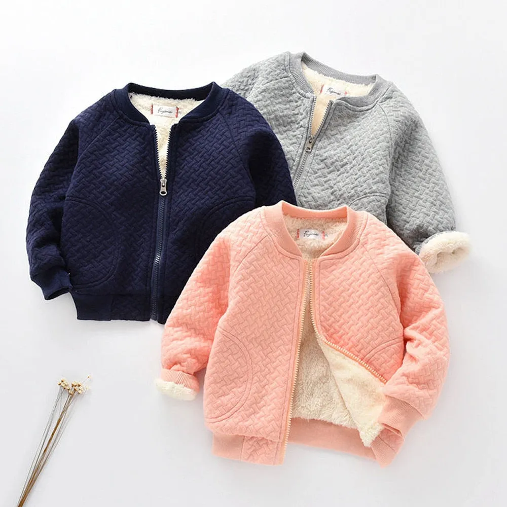 Baby Girls Winter Jackets Warm Faux Fur