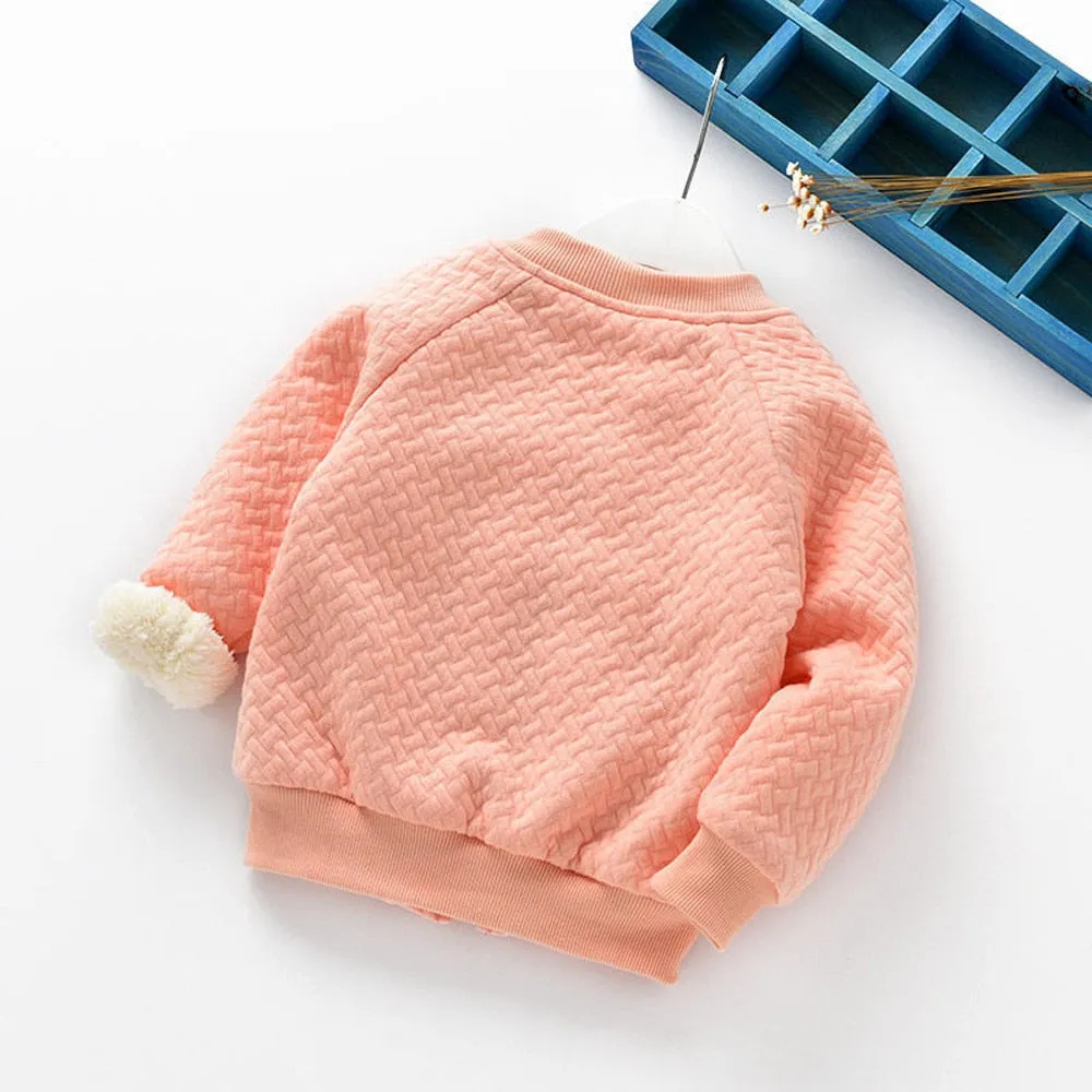 Baby Girls Winter Jackets Warm Faux Fur