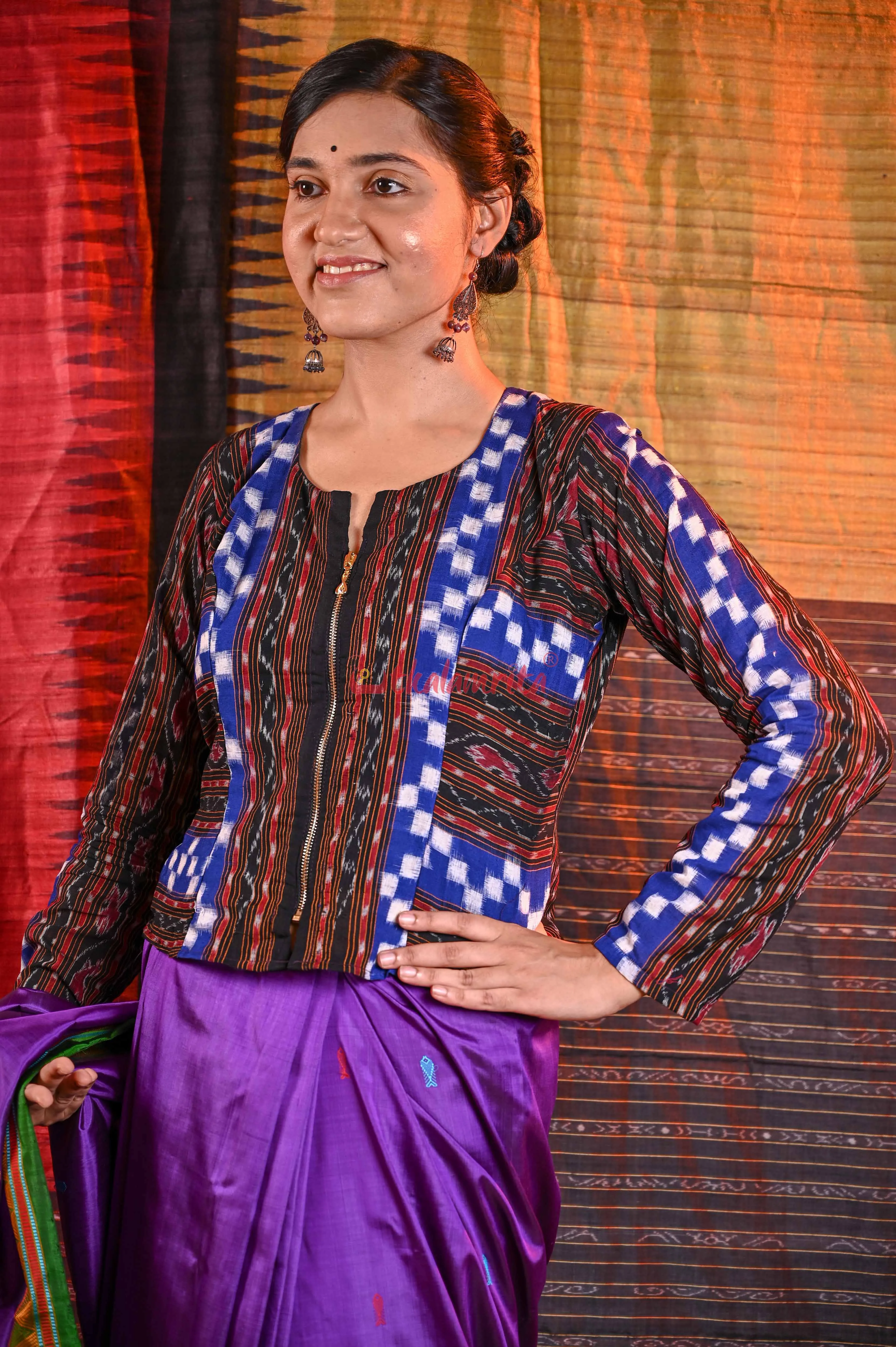Blue Madhupuri Jacket (Blouse)