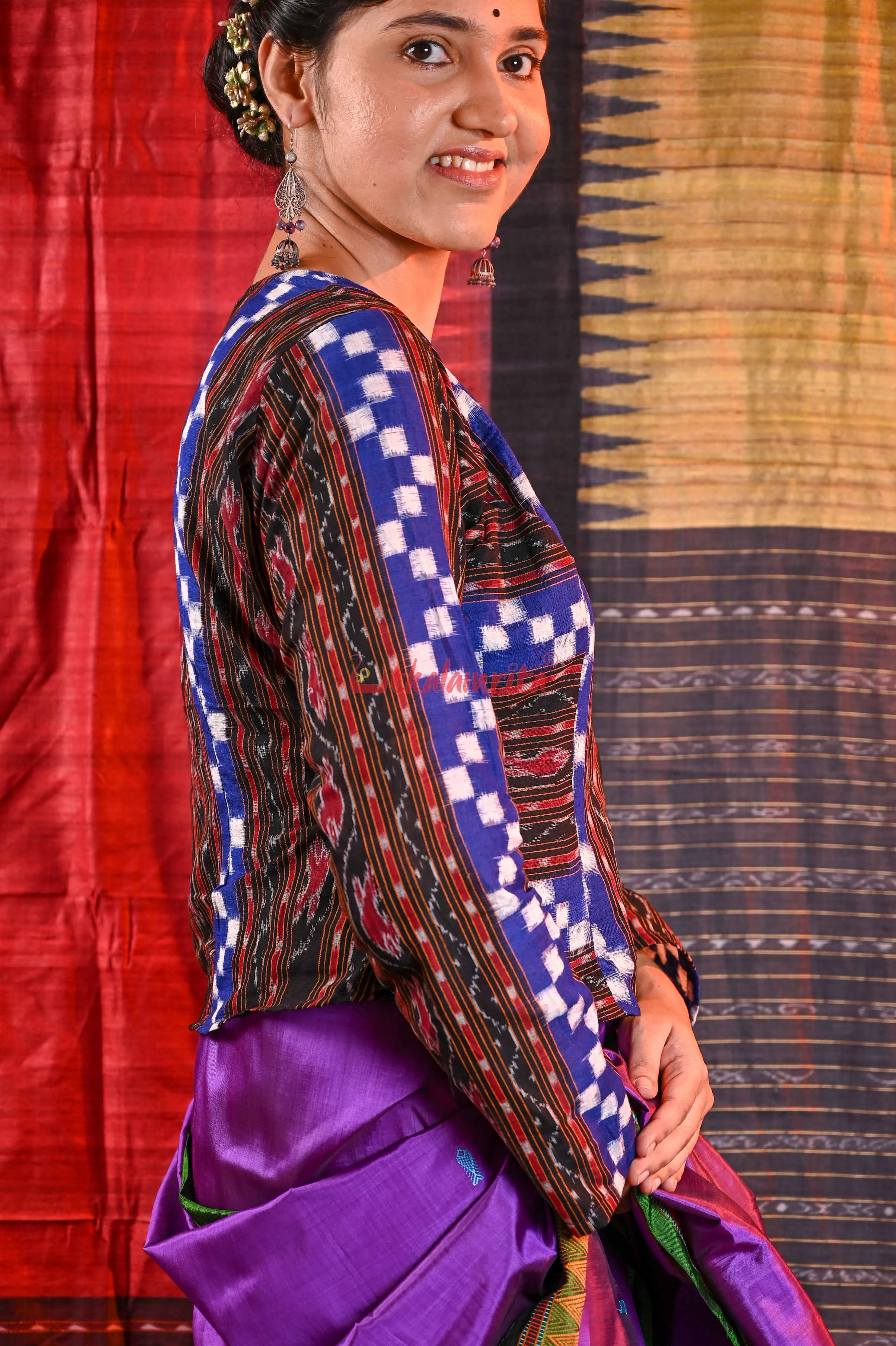 Blue Madhupuri Jacket (Blouse)