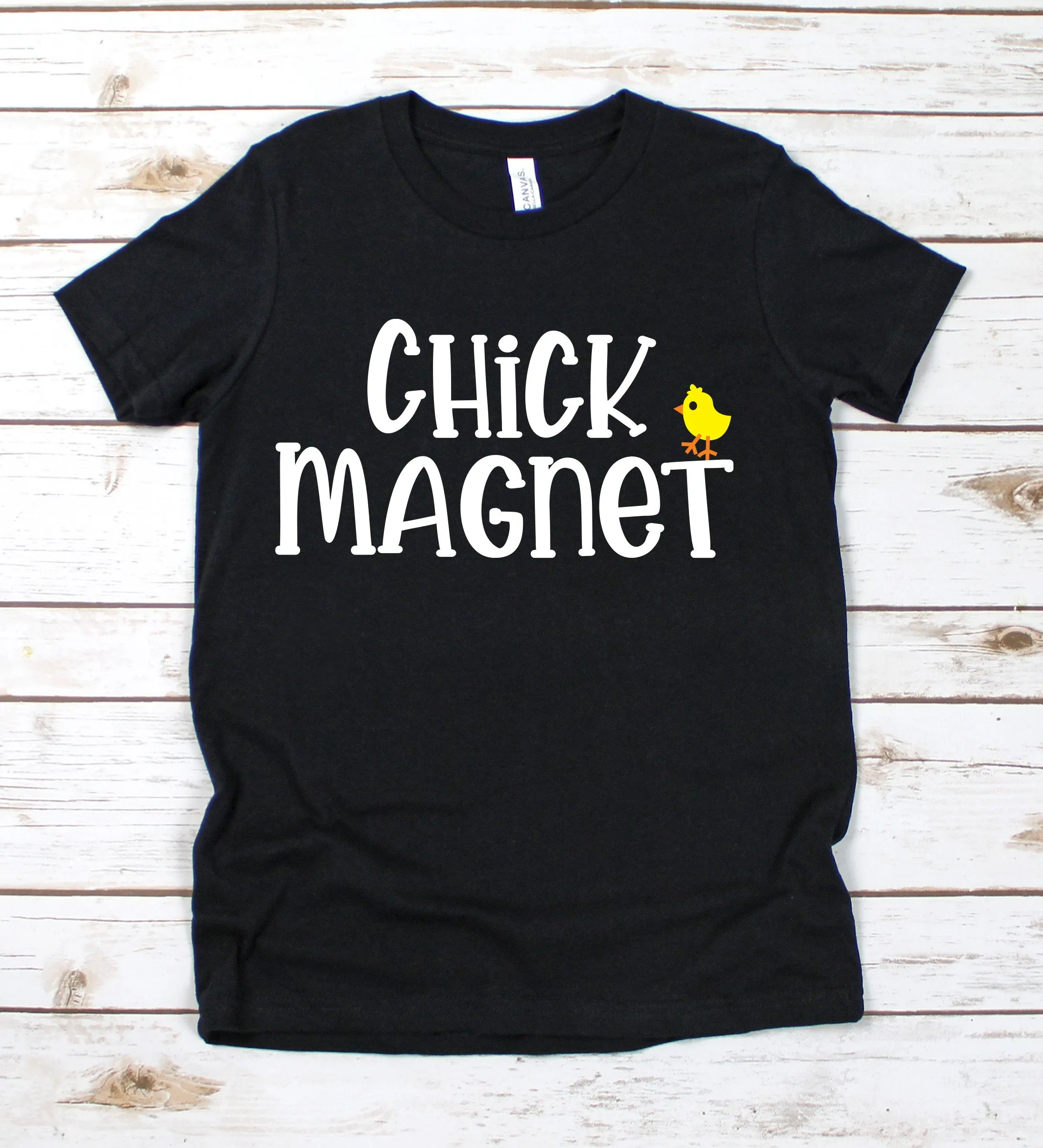 Chick Magnet Shirt - Kids Easter Shirt - Cute Yellow Chick- Gift for God Son