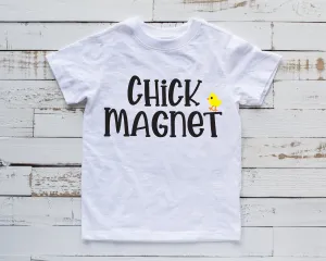 Chick Magnet Shirt - Kids Easter Shirt - Cute Yellow Chick- Gift for God Son