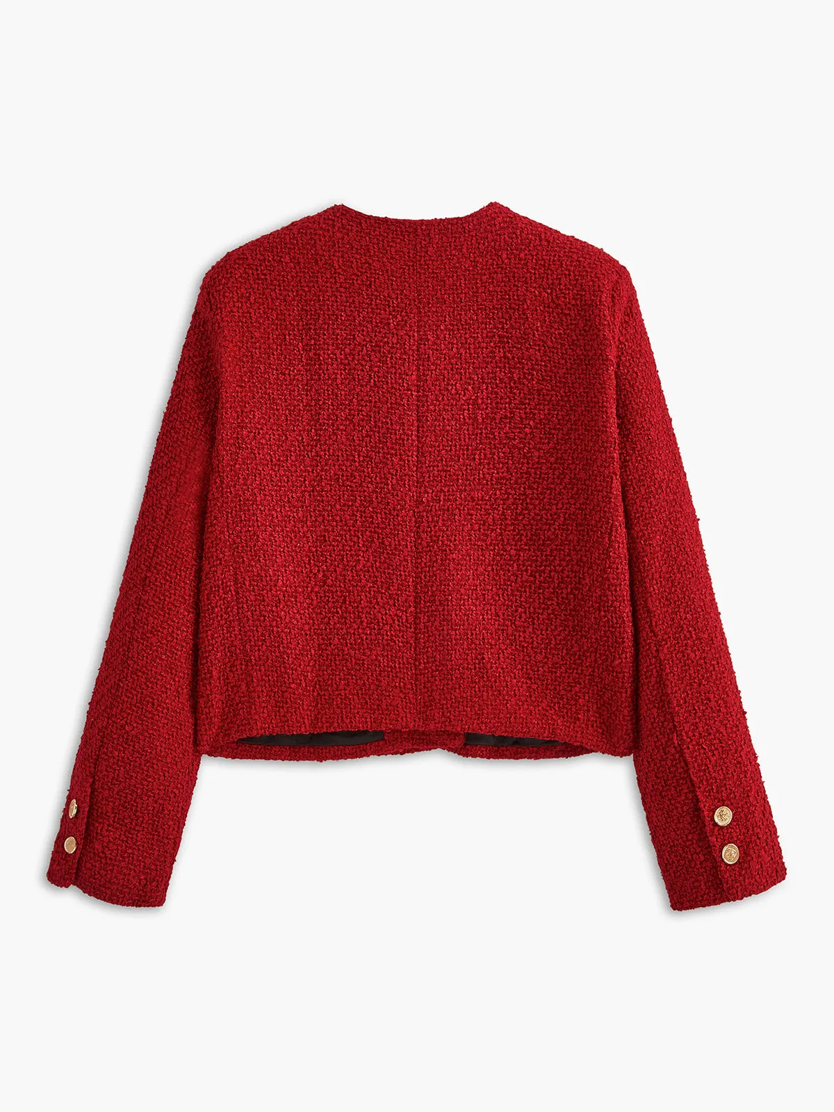 Chicmy-Autumn Jackets Outwear Elegant Button Tweed Jacket