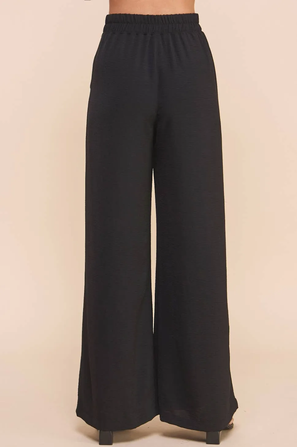 Classic Pleated Black Pants