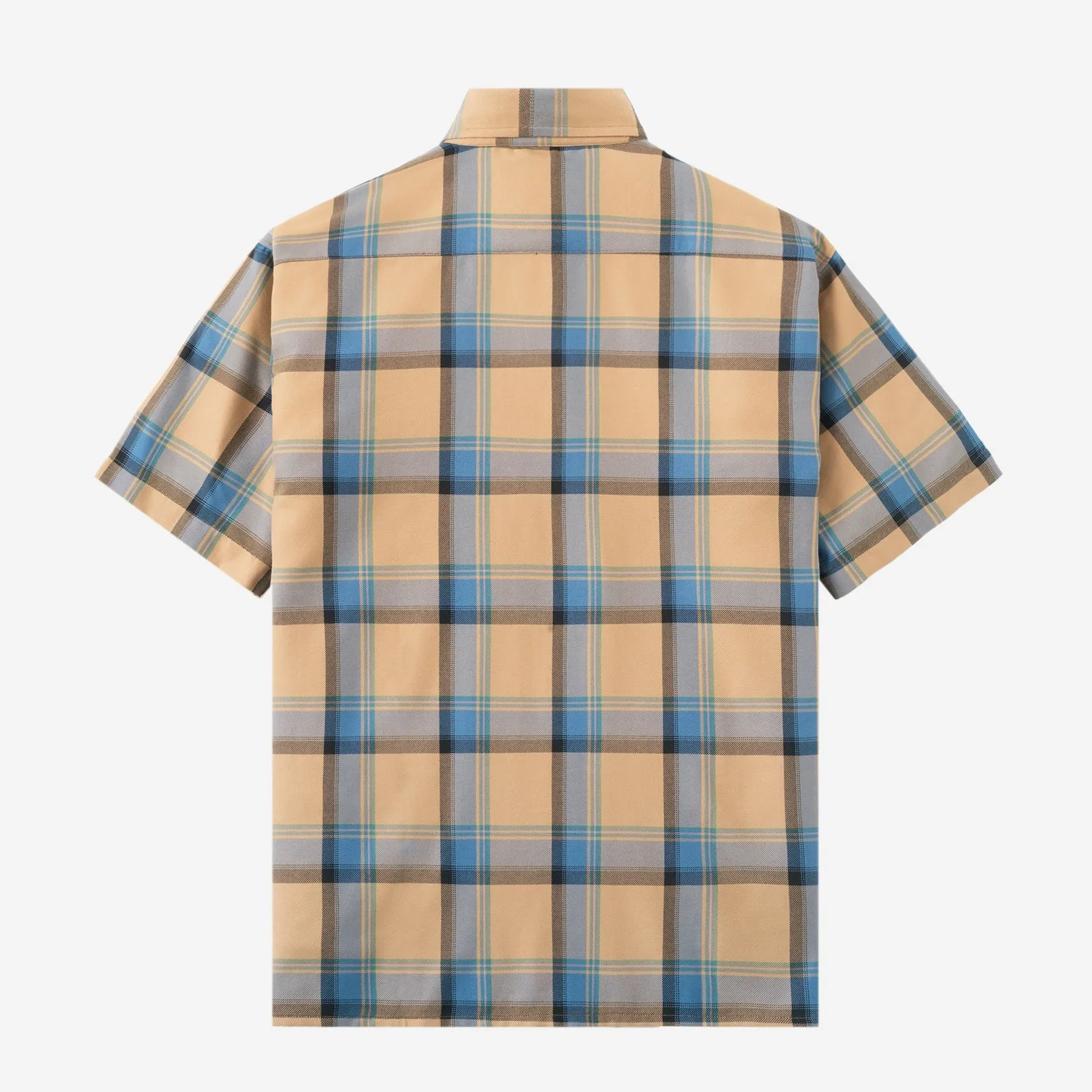 College Days II Short Sleeve Flannel - Brown Blue