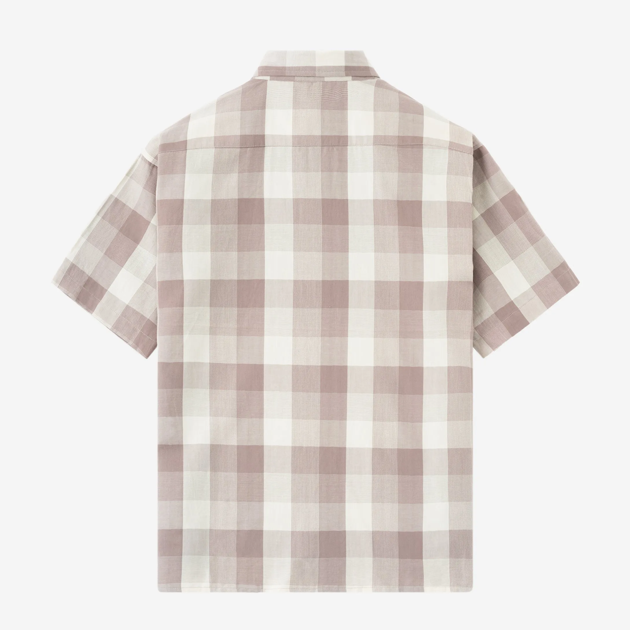 College Days II Short Sleeve Flannel - Grey Cream