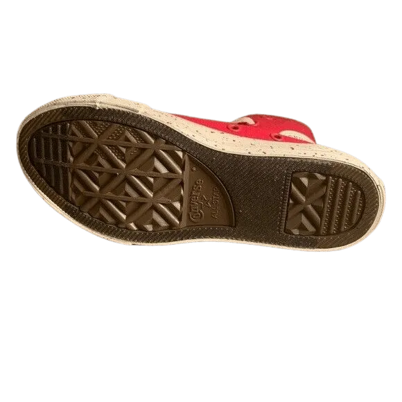 Converse CTAS Hi Enamel Red Kids Shoes 'Driftwood'