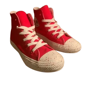Converse CTAS Hi Enamel Red Kids Shoes 'Driftwood'