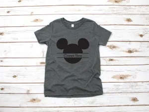 Custom Mickey Mouse Monogram Shirt - Infant Toddler Youth Disney T Shirt - Mickey Kids T Shirts - Personalized Name Monogram Mickey Shirt