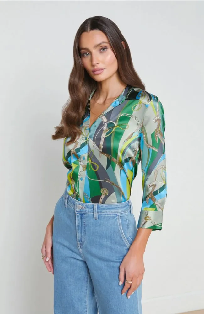 Dani Blouse in Sea Green