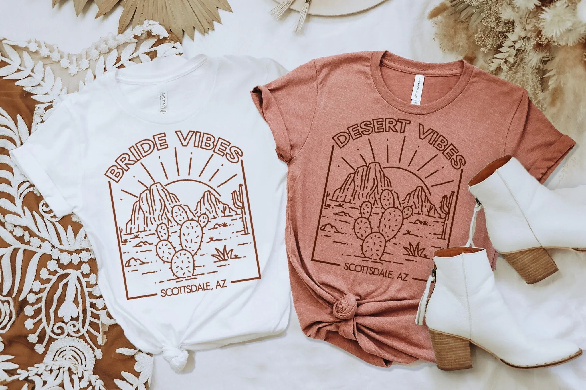 Desert Vibes Bachelorette Party Shirts Scottsdale Arizona