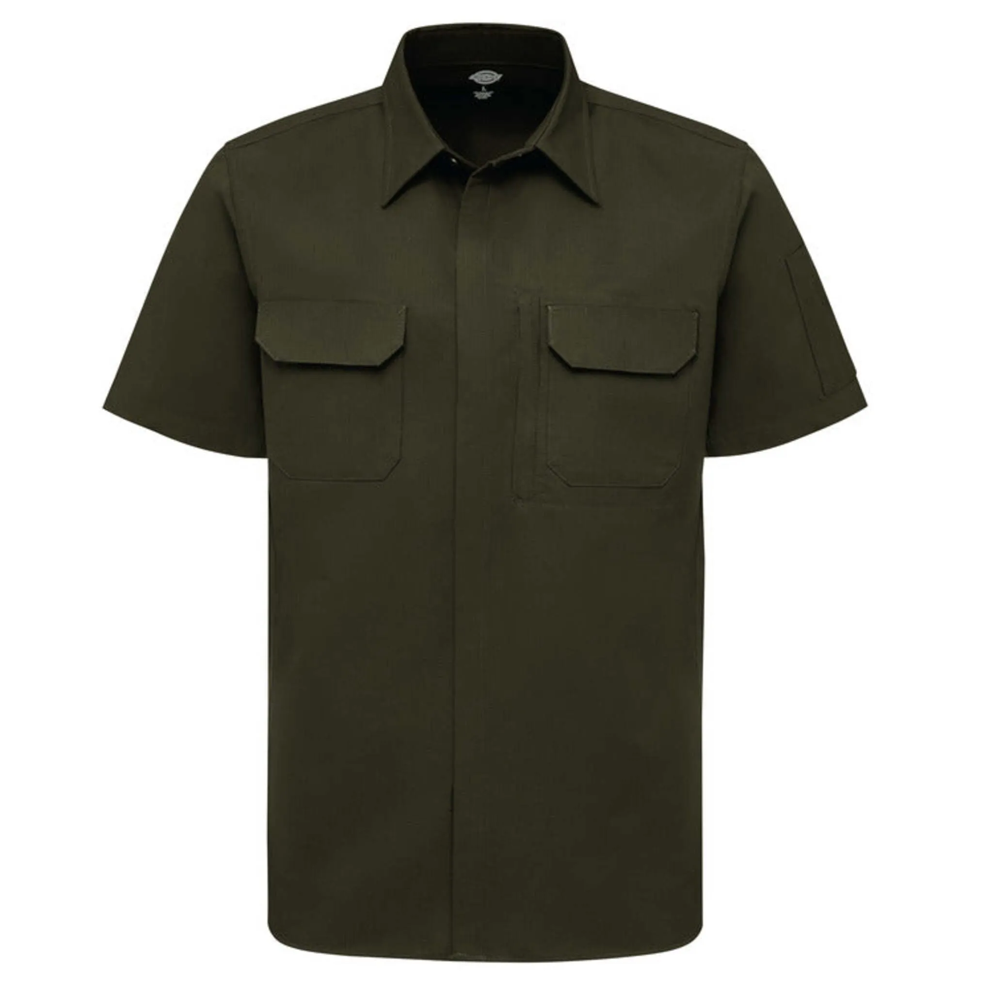 Dickies Men's LS94 Tactical Button-Up Shirt - Mesh Ventilation, FLEX Panels, Ripstop Fabric, Hidden Snap Front, Secure Pockets, Durable Workwear | Sizes S-5XL