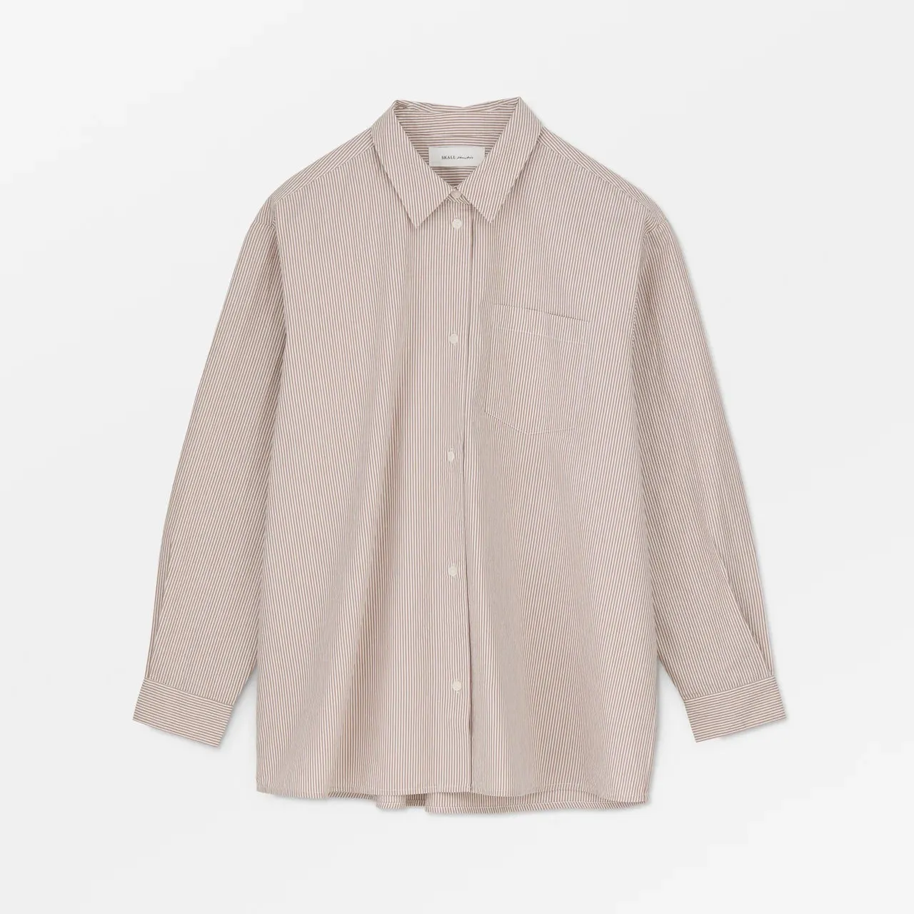 Edgar Shirt | Warm Beige & White Stripe