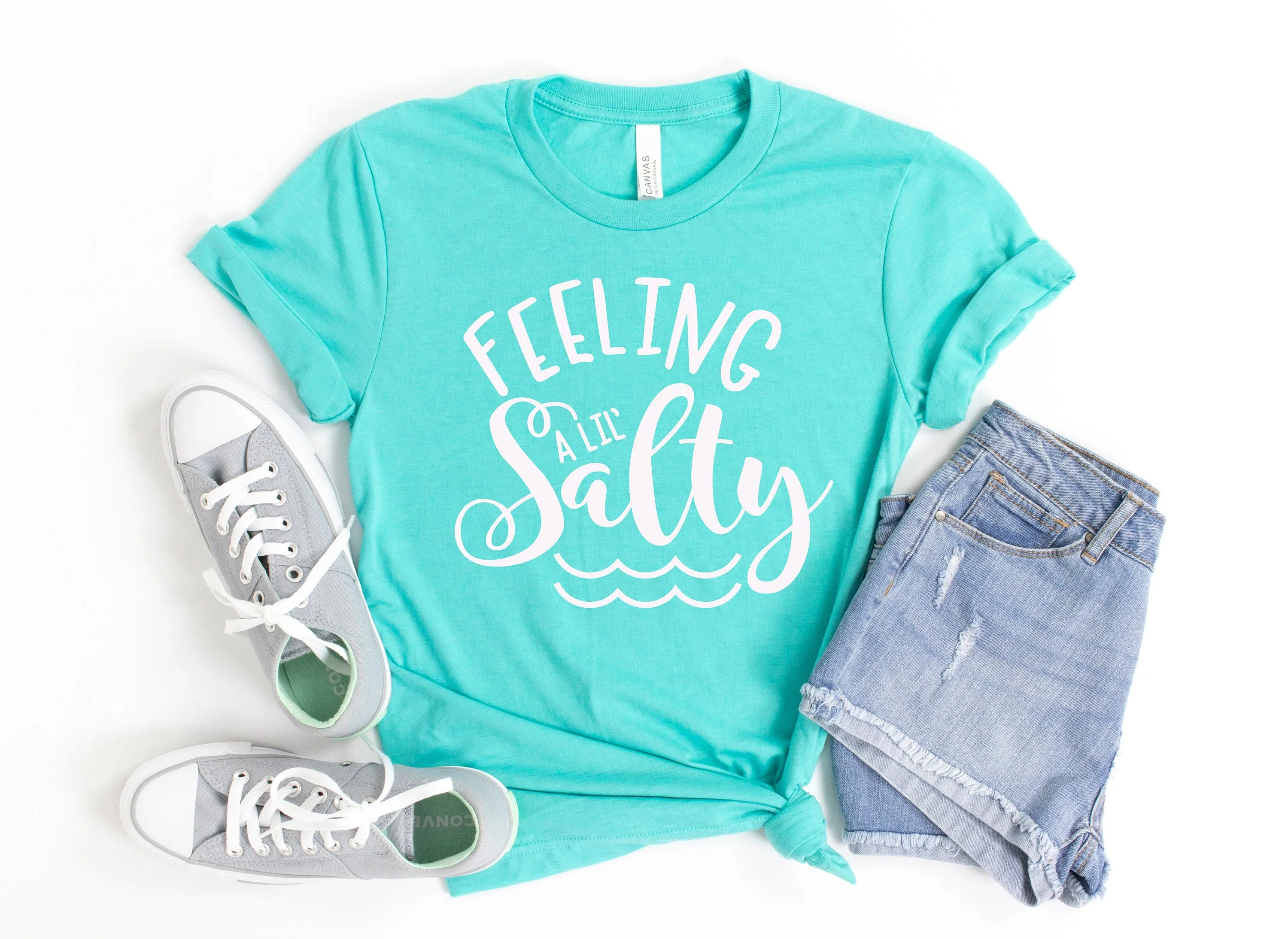 Feeling a Lil Salty Beach Bound T Shirt - Family Matching Vacation T Shirt - Summer Cruise - Adventure