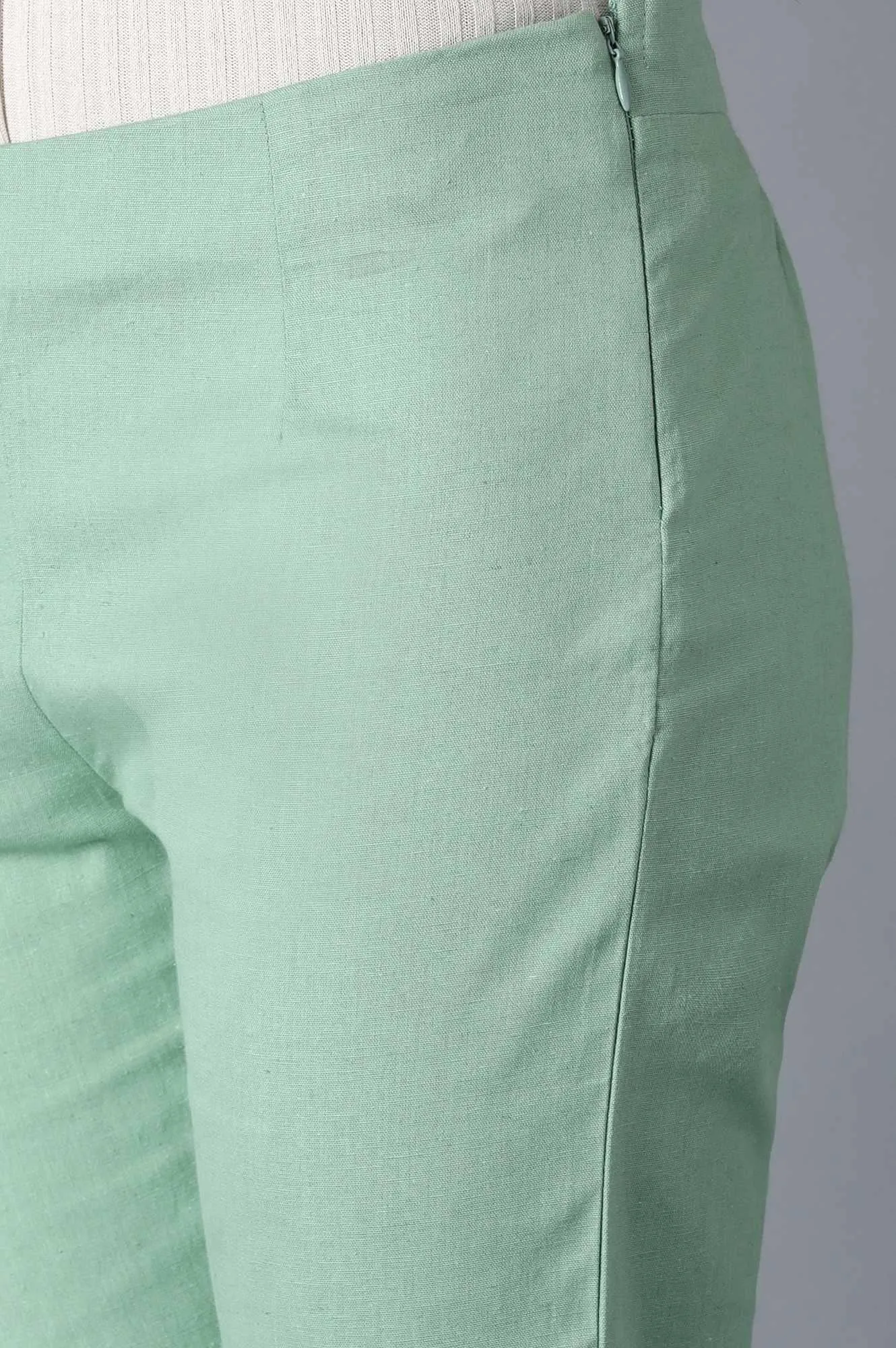 Green Classic Slim Pants