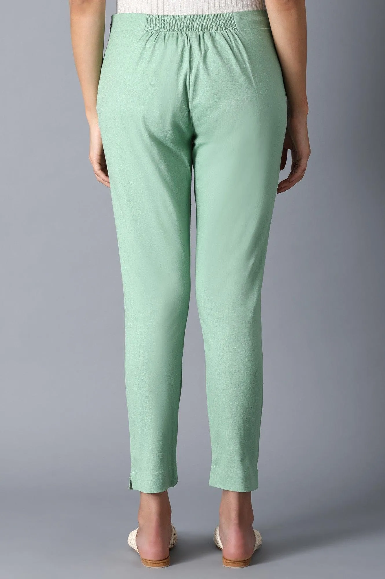 Green Classic Slim Pants