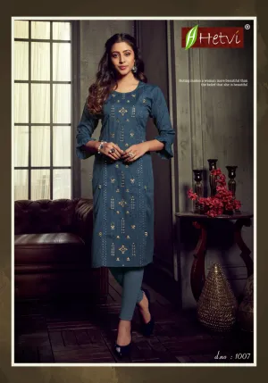 Hetvi Launched Mohini Rayon Casual Wear Kurtis Collection
