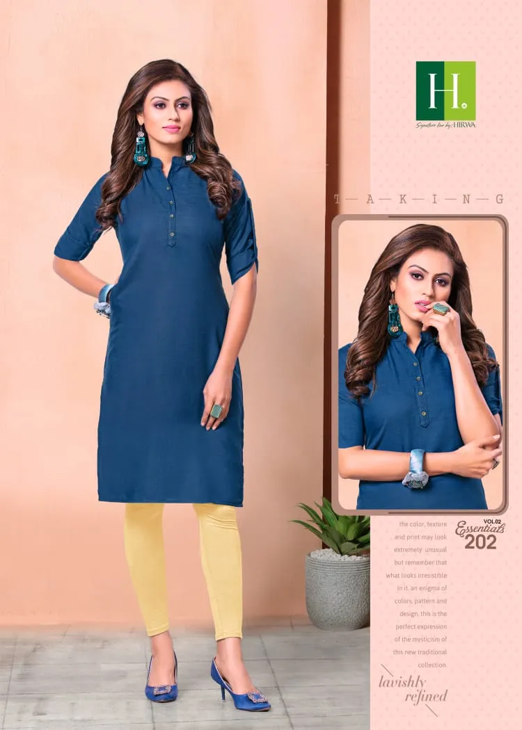 Hirwa Presents Essentials Vol 2 Cotton Casual Wear Kurtis Collection