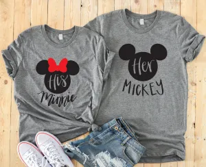His Minnie & Her Mickey Shirts - Disney Couples Shirt - Cute Disney Matching Shirts - Minnie Mickey Couple Shirt
