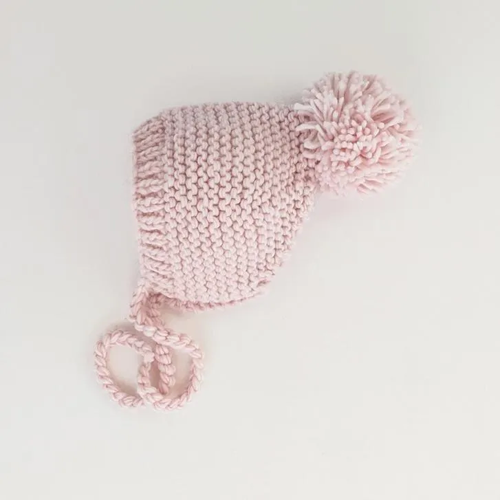 Huggalugs Garter Stich Bonnet Blush
