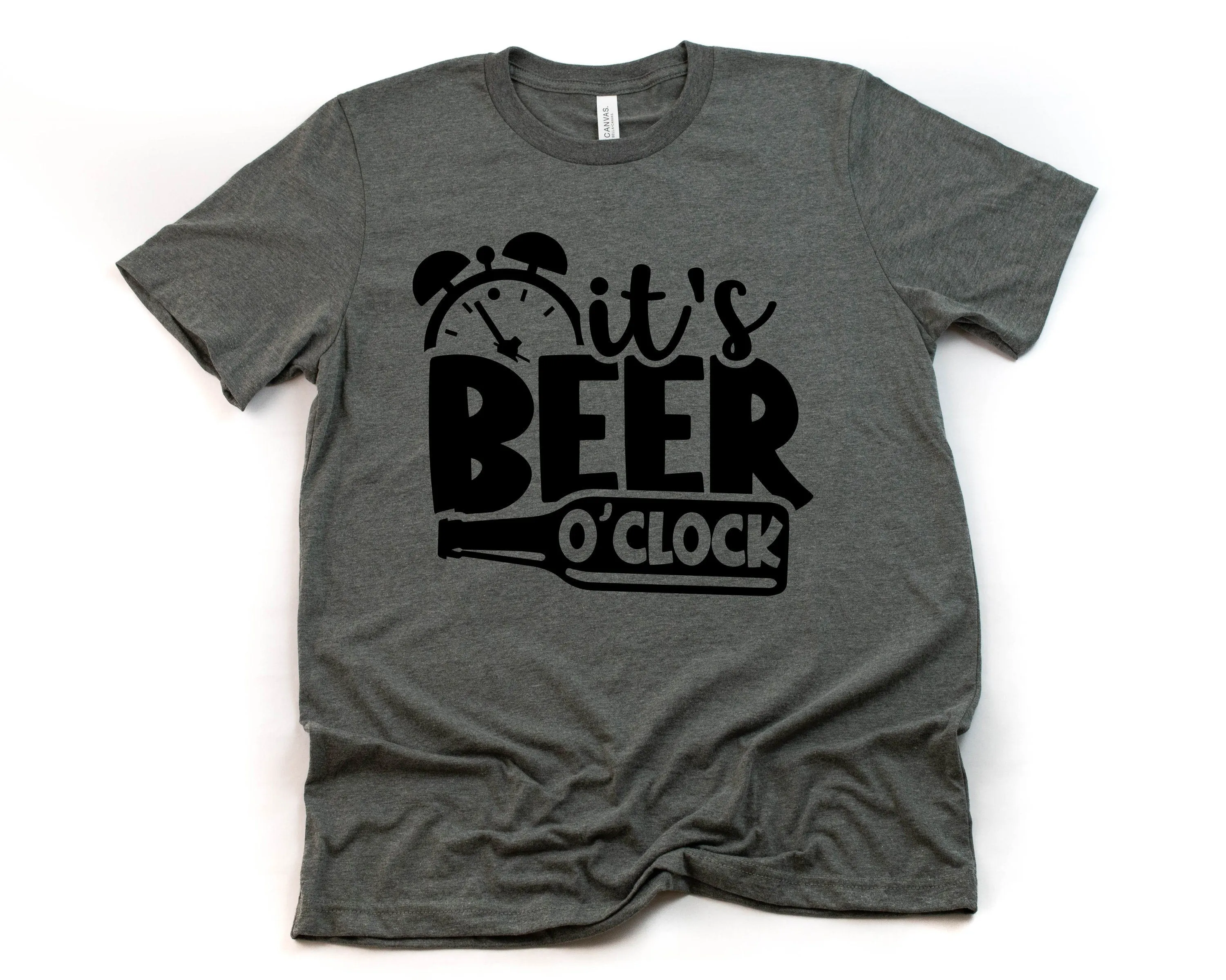 It's Beer O'clock T Shirt- Funny Men's T-shirt - Beer Lover Shirt - Beer Humor Statement Shirt - Beer Drinker Shirt