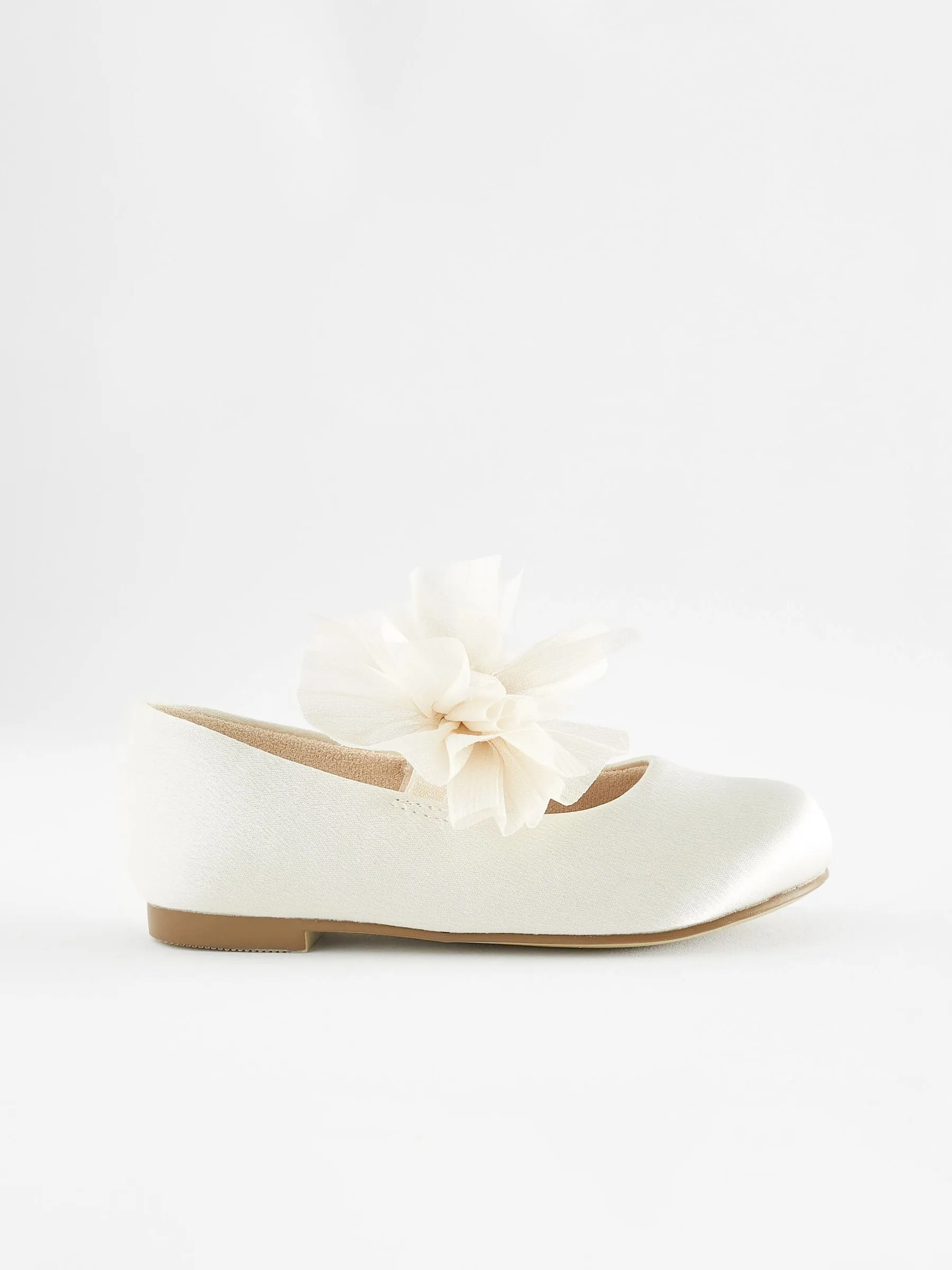 Ivory Standard Fit (F) Mary Jane Bridesmaid Bow Occasion Shoes