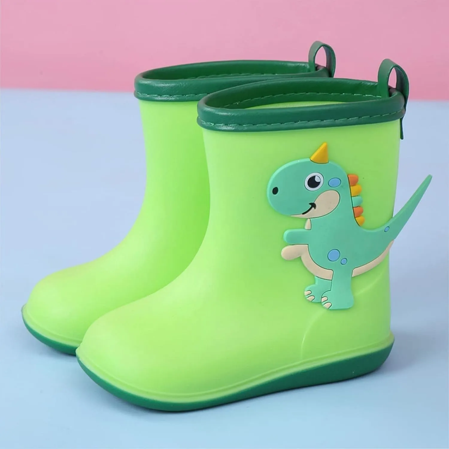 Kids Dinosaur Rain Boots for Boys Girls Cute Mud Boots Waterproof Toddler Lightweight Soft Easy On Rainboots Baby Girl