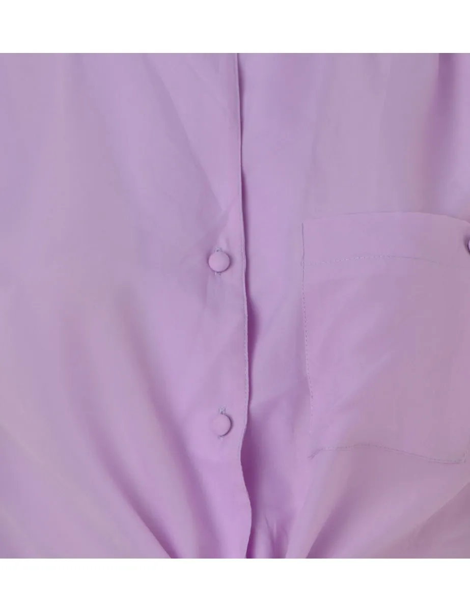 Label Lilac Tie Front Blouse