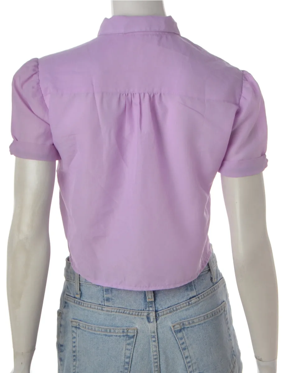 Label Lilac Tie Front Blouse