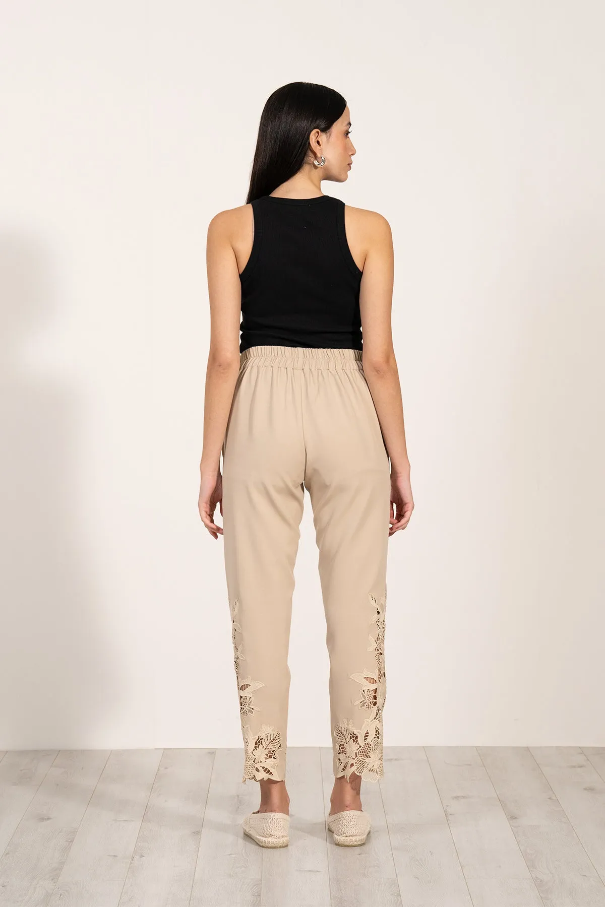 Lace Pants-52 Beige