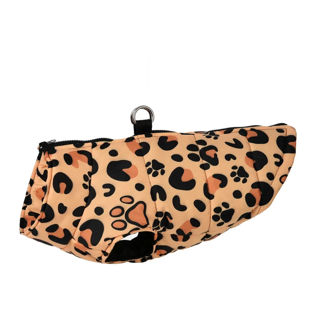 Leopard Luxe™ Winter Puppy Jacket - Fashionable Waterproof Coat