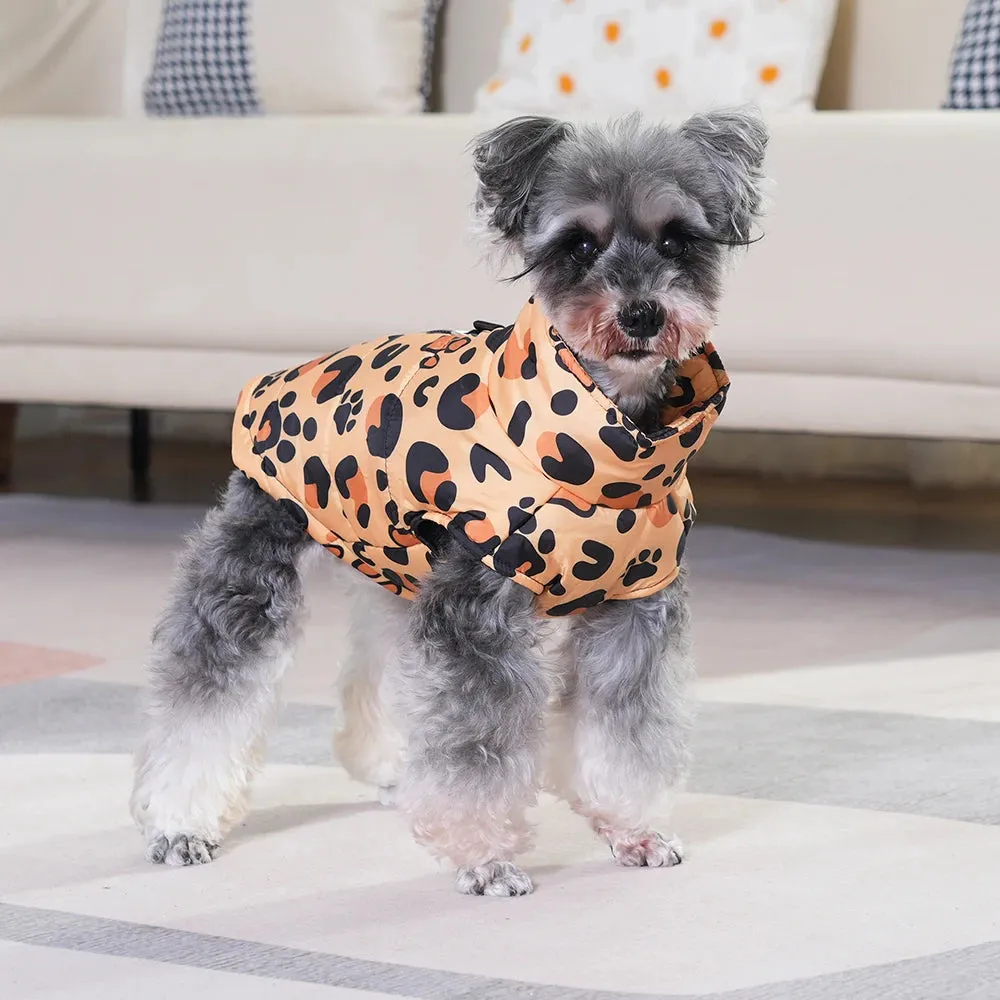 Leopard Luxe™ Winter Puppy Jacket - Fashionable Waterproof Coat