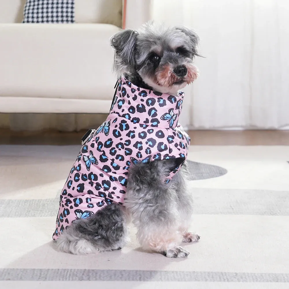 Leopard Luxe™ Winter Puppy Jacket - Fashionable Waterproof Coat