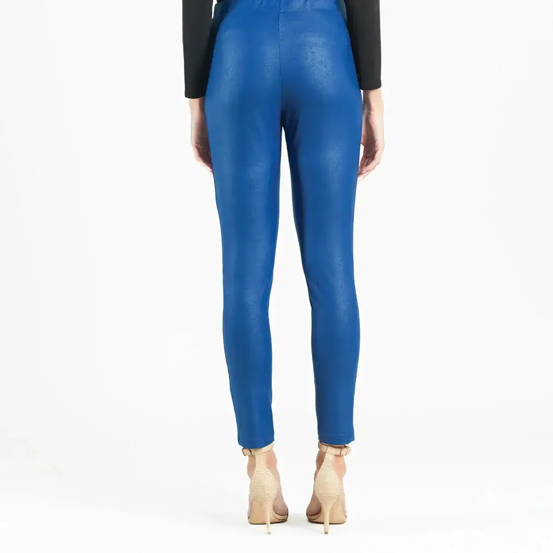 Liquid Leather ™ Sheen Skinny Pocket Pant: Cobalt