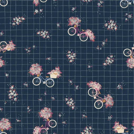 Lise Tailor-Bicyclette Marine - Poplin