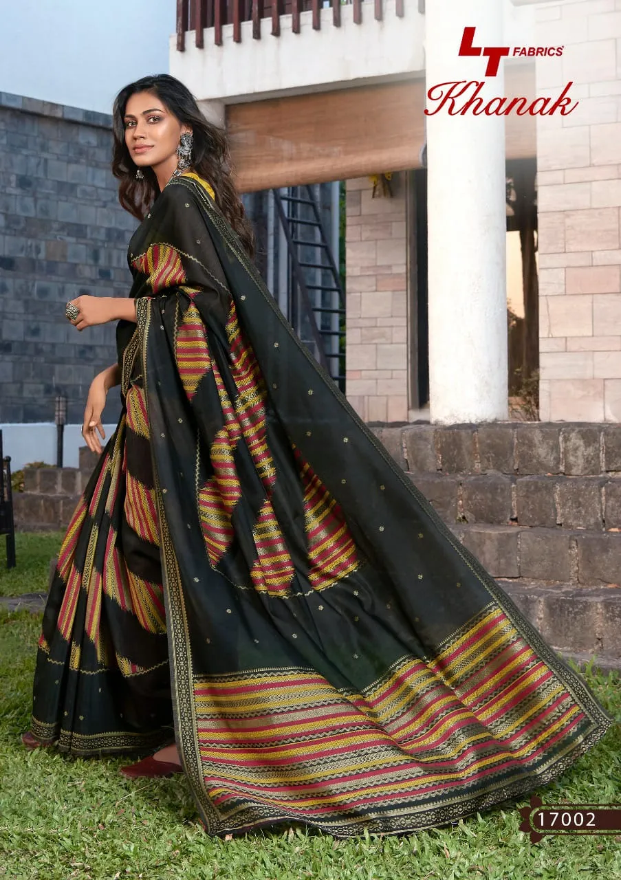Lt Fashion Presents Khanak Cotton Silk Casual Wear Sarees Collection