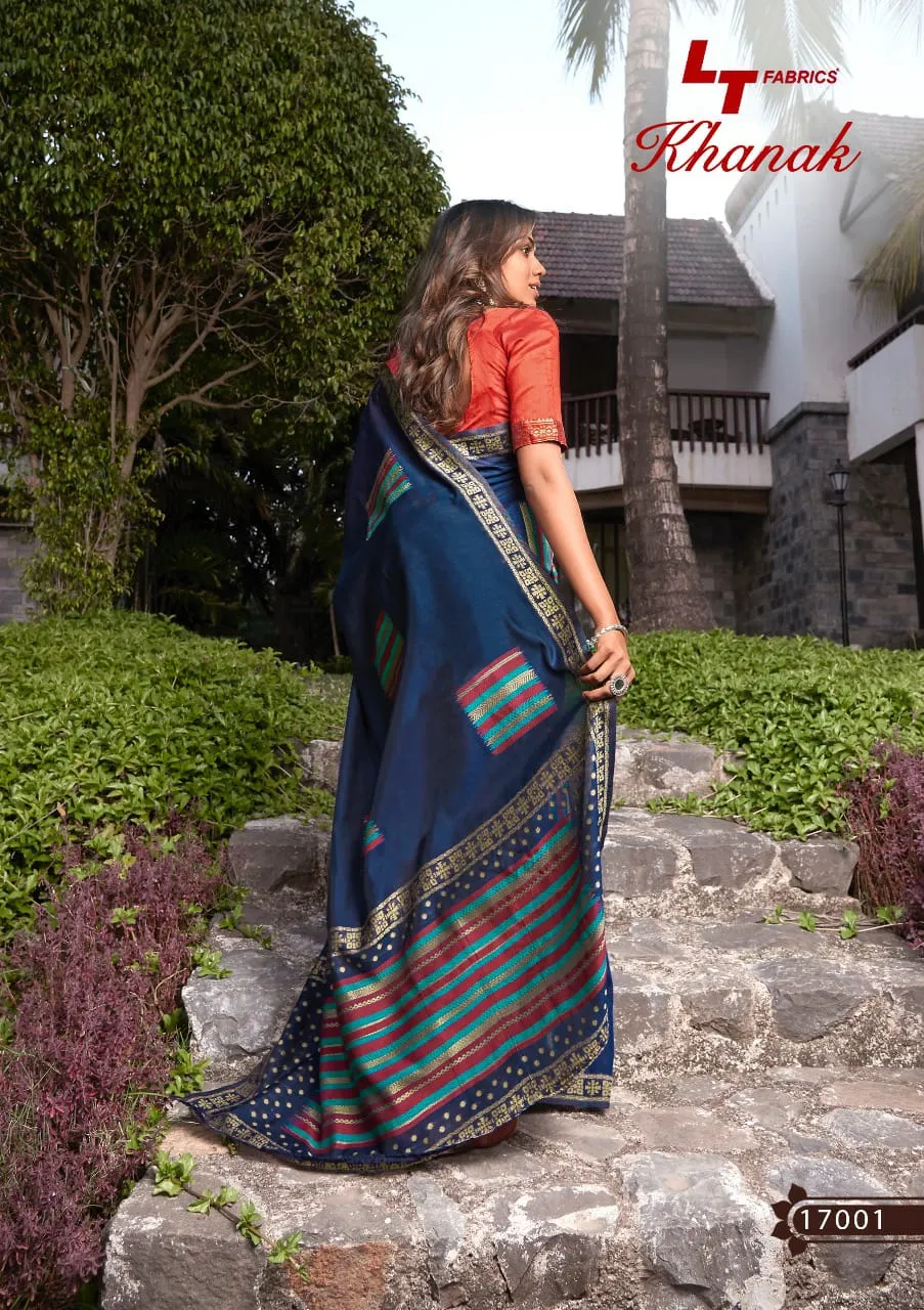 Lt Fashion Presents Khanak Cotton Silk Casual Wear Sarees Collection