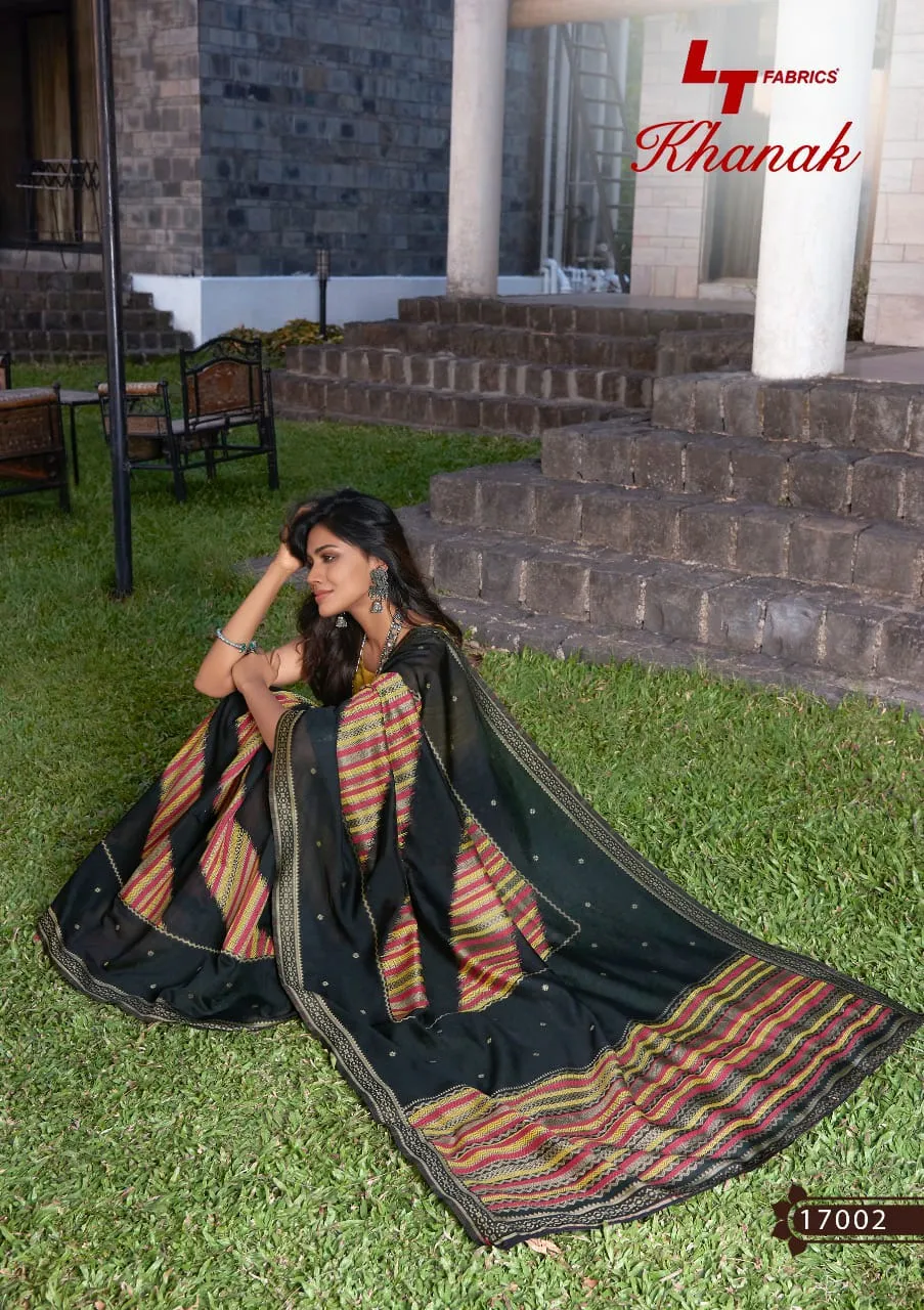 Lt Fashion Presents Khanak Cotton Silk Casual Wear Sarees Collection