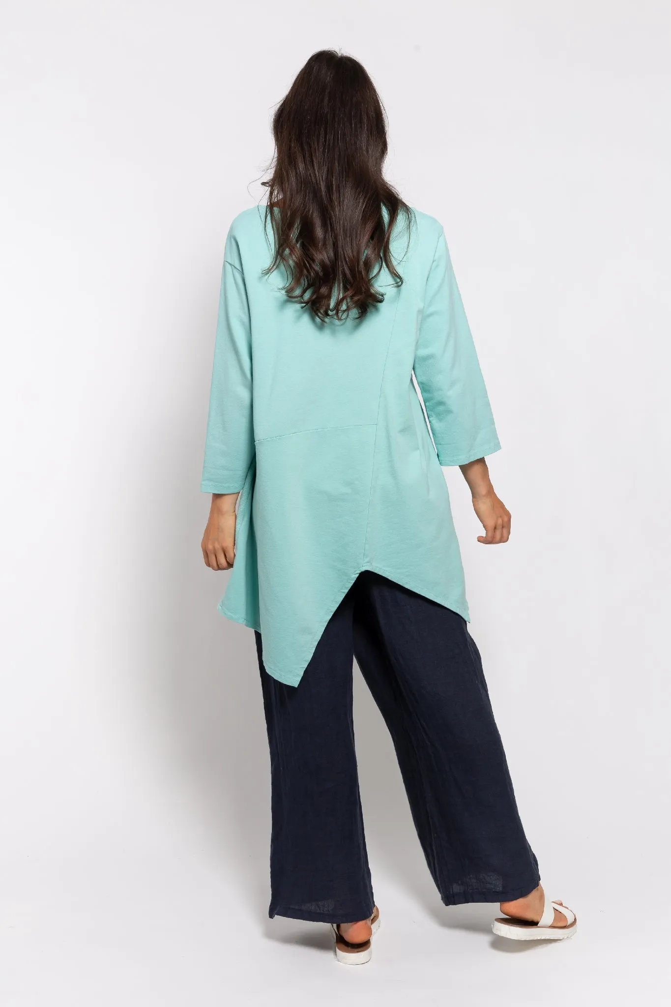 M Made in italy  Women's Knitted 3/4 Sleeve Tunic