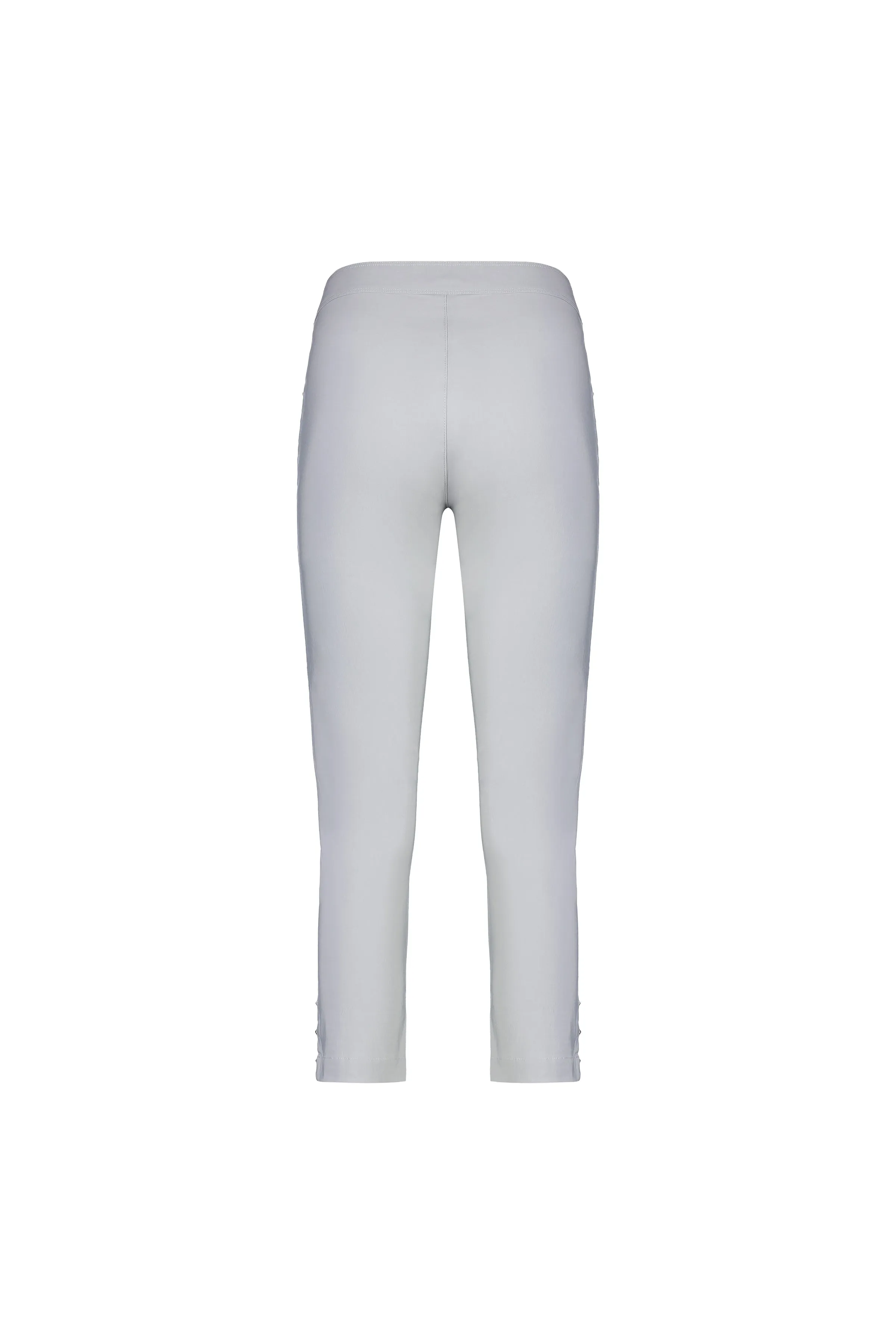 Macjays - Mercy Crop Pant with Diamantes in Faille - Silver - M6245