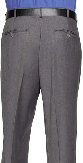Mens Slim fit Dress Pants Flat-Front - Modern Formal Business Wrinkle Free No Iron