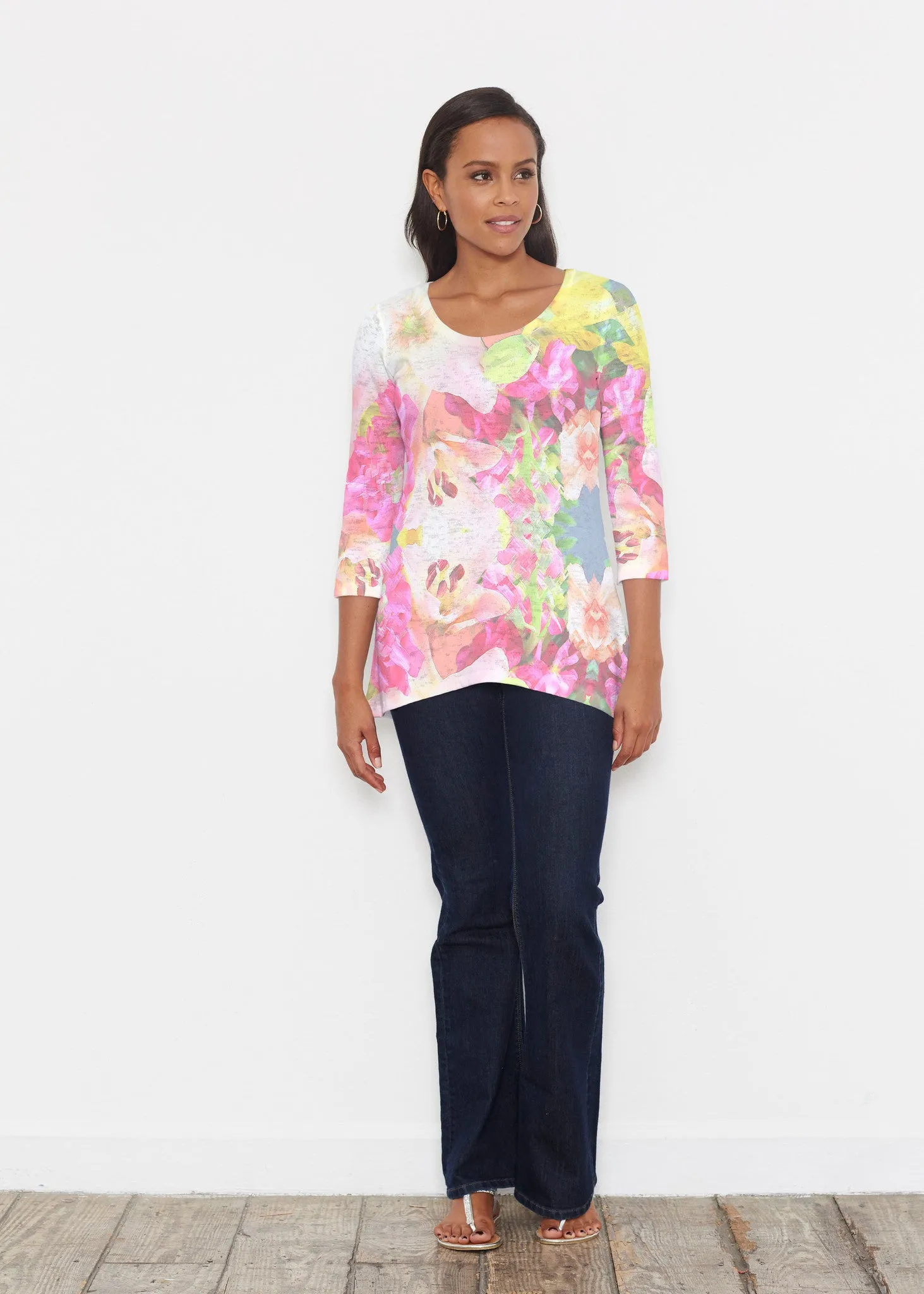 Mirage Pink (13140) ~ Katherine Hi-Lo Thermal Tunic