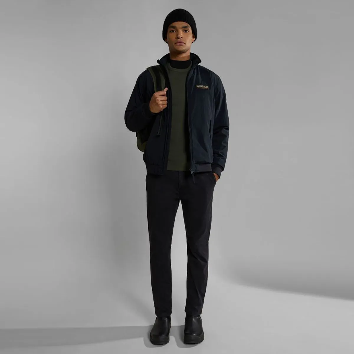 Napapijri - Damavand Green Depths Crew Neck Jumper - NP0A4GJU - GREEN/DEPTHS