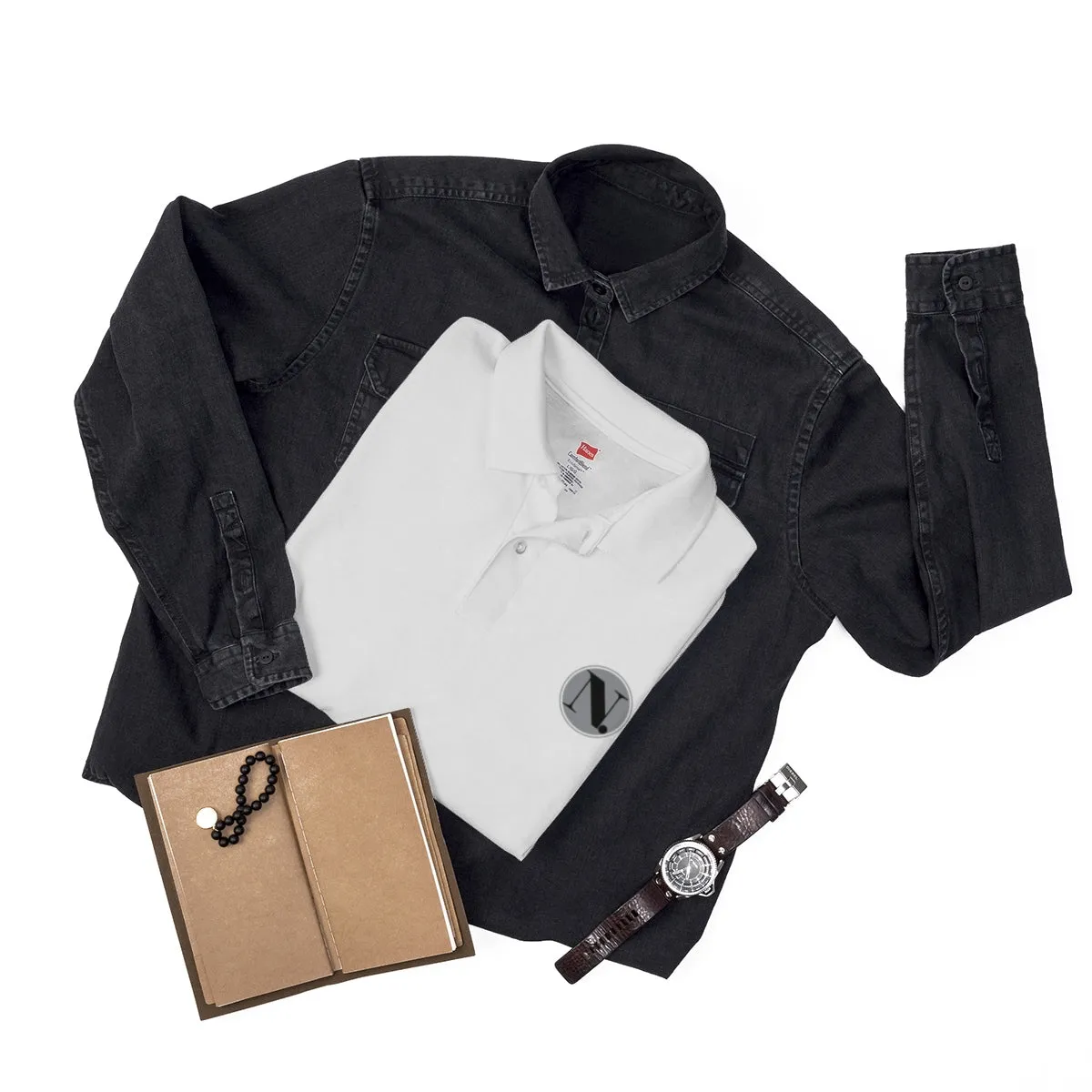 New Designs Coin Print Men's Polo Shirt