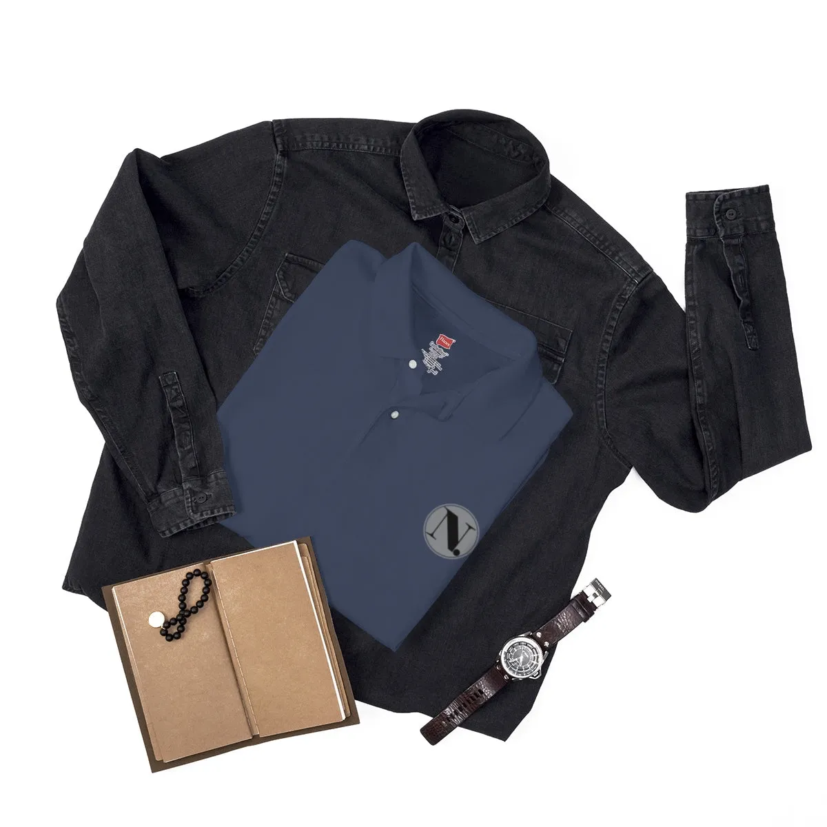 New Designs Coin Print Men's Polo Shirt