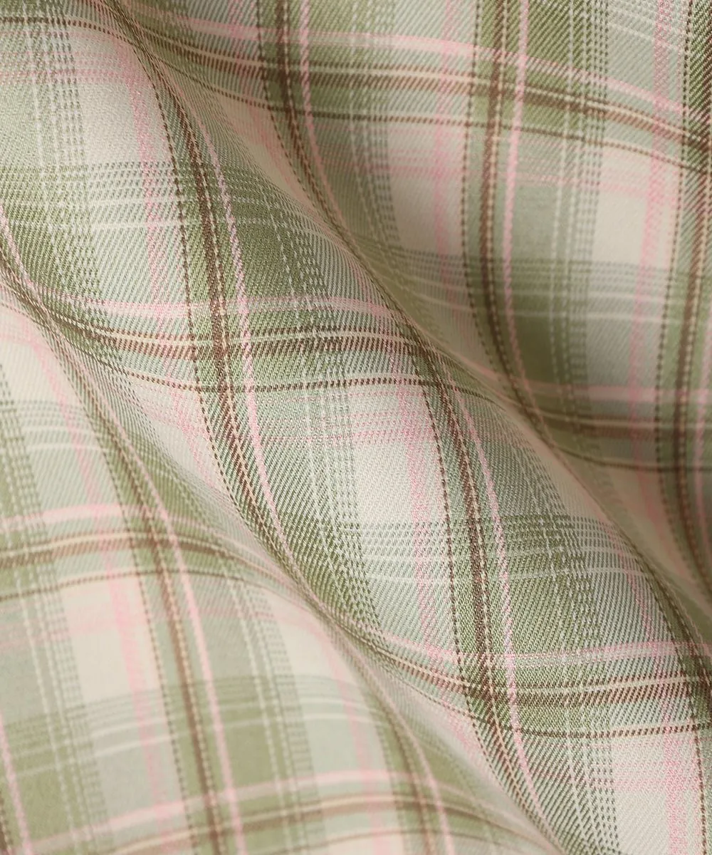 Pastel Check Flared Skirt with Coin Chain / F&A