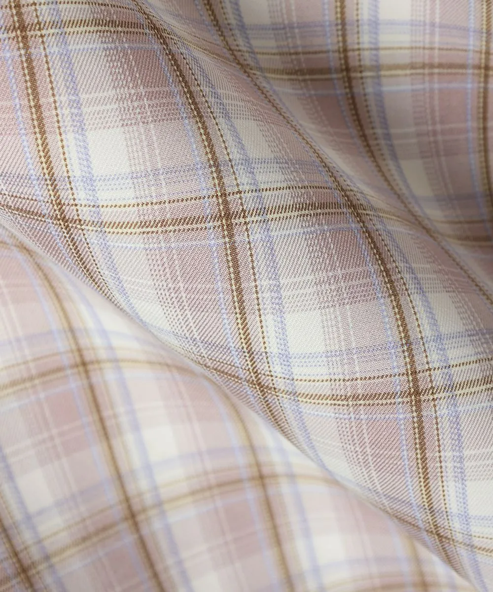 Pastel Check Flared Skirt with Coin Chain / F&A