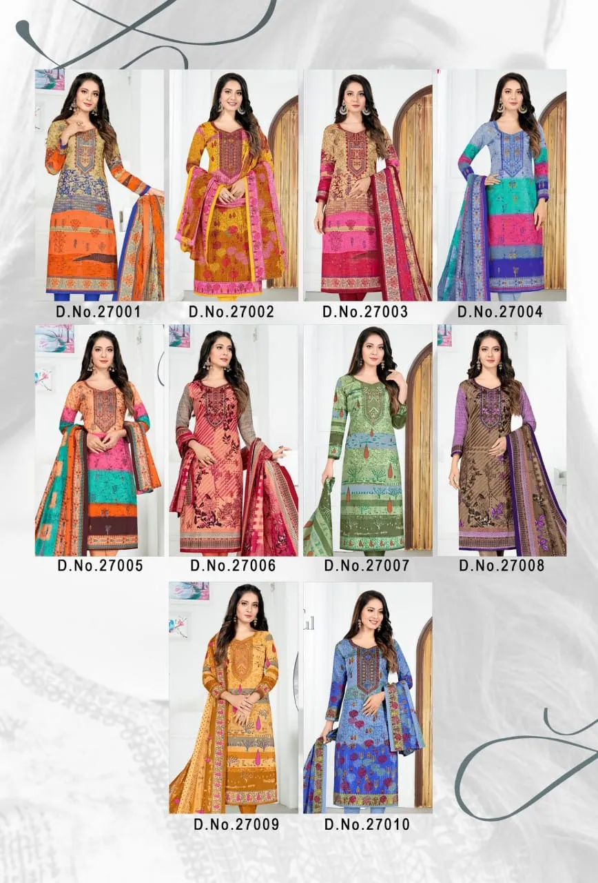 Razia Sultan Vol 27 Cotton Printed Casual Wear Salwar Suits